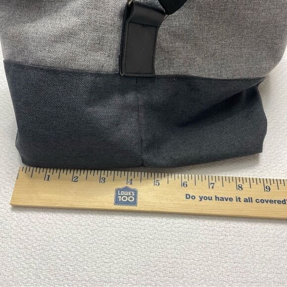 Calvin Klein Gray Black Weekender Duffle Bag Handles and Long Strap - Picture 9 of 14